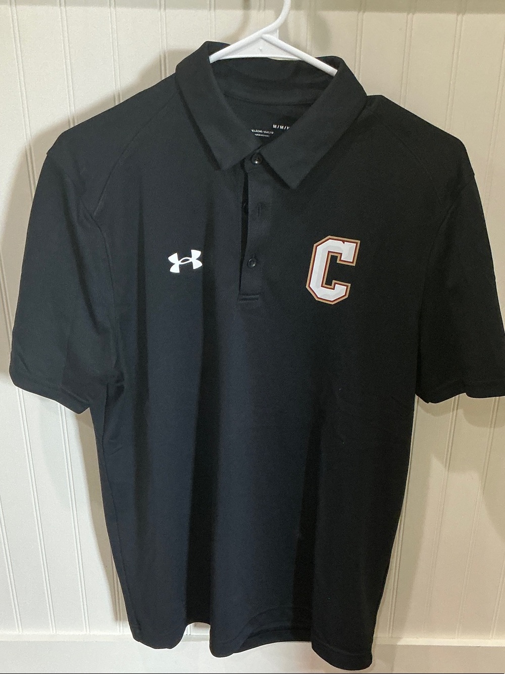 Under Armour Men’s College of CharlestonBlack Polo with White Logo